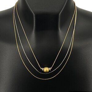 Fifth Avenue Layered Gold & Silver Pearl Necklace​